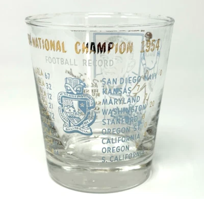 1954 UCLA Bruins National Collegiate Football Champions Glass Coach Red Sanders - Image 1 of 4
