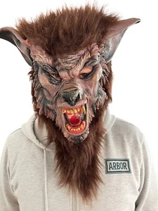 Vintage Wolfman Adult Mask Latex Rubber Scary Werewolf Monster Party Halloween - Picture 1 of 12