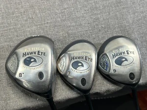 3 CALLAWAY BIG BERTHA Titanium HAWKEYE 8 deg. Driver, 7 & 9 WOODS VFT Shafts - Picture 1 of 13
