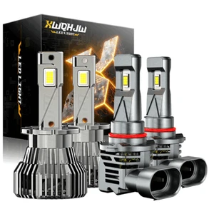 For Acura TL 2004 2005 2006 Front HID Headlight High&Low LED Fog Light 4X Bulbs - Foto 1 di 12