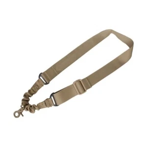 CINGHIA TRACOLLA ASG SOFTAIR M4 G36 AK MP5 1 PUNTO ELASTICO BUNGEE TAN WO-SL07T - Foto 1 di 5