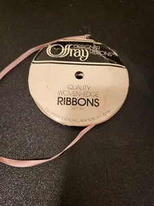 Vintage OFFRAY Woven Edge Seam Binding Ribbon Single Face Satin Pink 20 Yds - Picture 1 of 1
