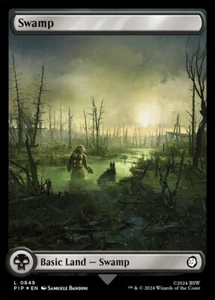 1x - SWAMP - #321 - Full Art - Universe Beyond: FALLOUT - NM MTG - Picture 1 of 1