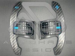 BMW Genuine Carbon Fibre Blue Gear Shifter Paddles F40 G20 G30 G80 G82 G87 - Picture 1 of 3
