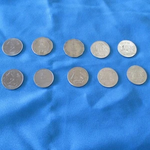 LOT 10 INDIAN Coins 1 Rupee 2 Rupee 5 Rupee COINS 1996 - 2013 Hard to Find INDIA - Picture 1 of 6
