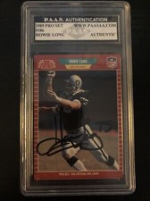 1989 Pro set #186 Howie Long Signed Football Card ￼PAAS COA