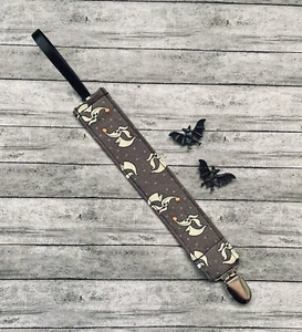Spooky Nightmare Ghost Dog Baby Pacifier Clip Halloween Everyday - Picture 1 of 3