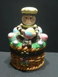 Figurina da collezione Kurt Adler Mr. Hershey Elf Easter Trinket Box Hershey's - Foto 1 di 11