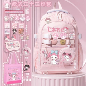 Pochacco Schoolbag Cinnamoroll Kuromi Backpack Large Satchel w/Pin Purse Pendant - Picture 1 of 14