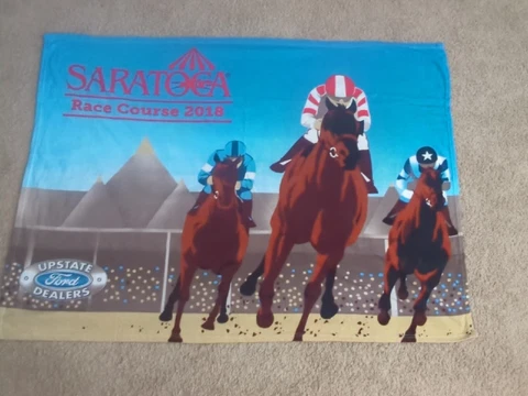 Saratoga Race Course Promotional Upstate Ford 2018 Lightweight Blanket NEW Cover
