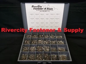 Inch Stainless Socket Allen Head Socket Cap Screws Assortment Kit #6 #8 #10 1/4 - Picture 1 of 13