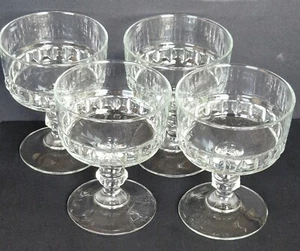 Luminarc Eisbecher Gläser 4er Set | Vintage 70er Jahre französisches klares Dessertglas - Bild 1 von 8