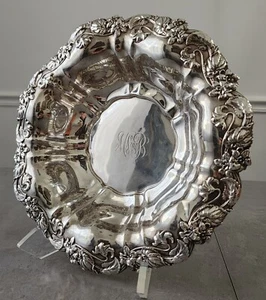 c. 1905 WHITING 11" VIOLETA PLATA ESTERLINA 7000 CENTRO DE MESA REDONDO CUENCO, FIRMADO - Imagen 1 de 23
