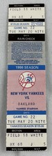 MLB 1986 05/20 Oakland A's at NY Yankees FULL Ticket-Rickey Henderson HR
