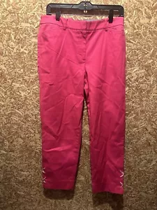Talbots Perfect Crop Pants Hot Pink Size 6 - Picture 1 of 9