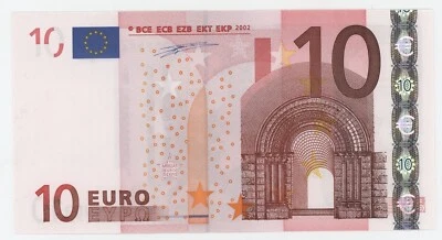 European Union Spain 10 Euro 2002 Pick 2v UNC Uncirculated Banknote Prefix V - Image 1 of 3