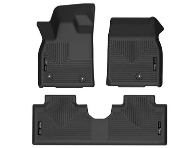 Husky Weatherbeater Floor Mats Fit 21-24 Mustang Mach-E Front/2nd Row 3pc Blk Foto 1 de 4