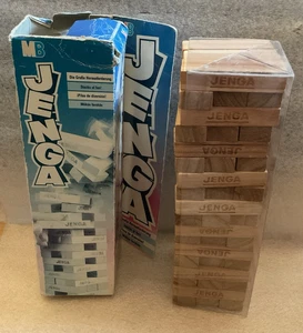 Jenga Classic Wooden Game by MB Games 1996 Complete Vintage - Picture 1 of 6