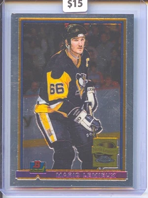 Mario Lemieux 2002 Topps Chrome Bowman Reprint #87 Penguins HOF Legend - Image 1 of 2
