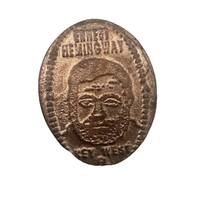 Centavo prensado alargado casa Hemingway retirado - COBRE - cabeza Ernest Hemingway - Imagen 1 de 2