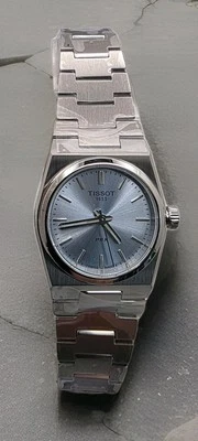 New Tissot PRX Quartz 25mm Ice Blue Dial Steel Women's Watch T137.010.11.351.00 - Image 1 of 4