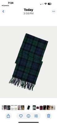 Polo Ralph Lauren Lambswool Scotland Made Blackwatch Plaid Scarf  12” x 72” - Image 1 of 4