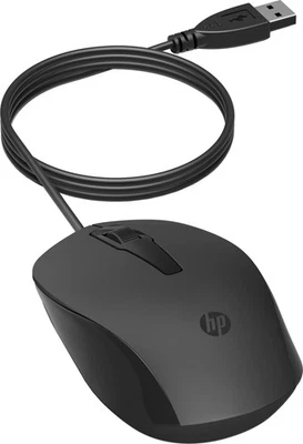 HP 150 Wired Mouse Maus Kabelgebunden 1600 DPI Optisch Schwarz USB Neu OVP - Bild 1 von 2