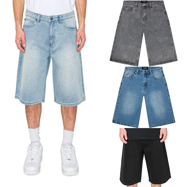 Victorious Men's Baggy fit Denim Shorts Hip-Hop Loose Wide Leg Jeans    DS2099EY - Image 1 of 1