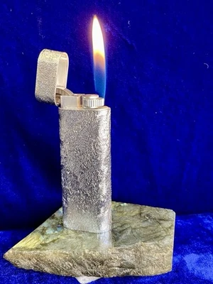 Cartier Lighter Vintage Brushed Silver Super Mint Condition Works 1 Year Warrant - Image 1 of 4