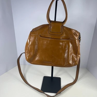 Hobo Shiela Satchel Crossbody Bag Medium Natural Leather Top Handle Pockets  - Image 1 of 4