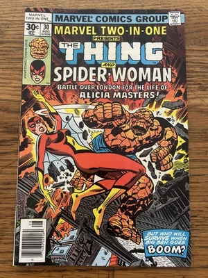 MARVEL TWO-IN-ONE #30 Marvel 1977   The Thing & Spider-Woman  NEWSSTAND - image 1 of 4