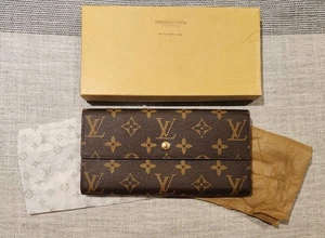 NEU!!!! Louis Vuitton Monogram Geldbörse Braun TriFold Box Tasche Knopf Nicht Original - Bild 1 von 7