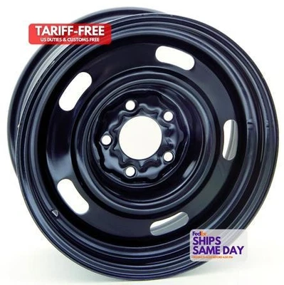15" Black Wheel For 1986-1997 Lincoln Town Car 15x6 5x114.3 ET7 CB70.6 RT X40709 - Image 1 of 4