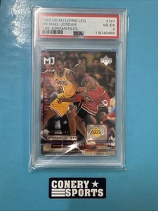 1998 UD MJ Living Legend Jordan Files #147 Michael Jordan vs. Kobe Bryant PSA 4 - Foto 1 di 3