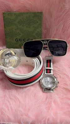 Gucci Set Belt Watch Glasses Stainless Steel - Image 1 of 4