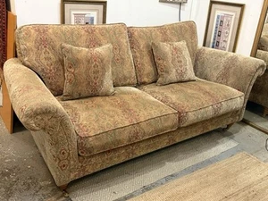 Parker Knoll Burghley Large 2 Seater Sofa In Medallion Floral Fabric - Picture 1 of 19