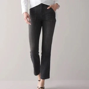 White House Black Market Neu mit Etikett hoher Bund gerade geschnitten in Hafen Nachtschwarz 8 - Bild 1 von 10