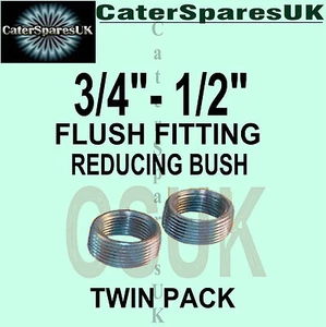 GAS VALVE REDUCER 3/4" X 1/2" FLUSH FITTING REDUCING BUSH SET ROBERTSHAW SPARES - Picture 1 of 1