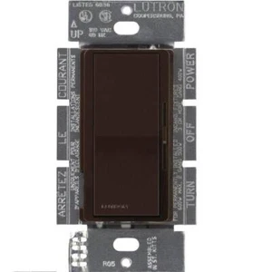 Diva Dimmer Switch for Electronic Low Voltage, 300-Watt/Single-Pole, Brown - Picture 1 of 6