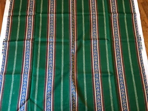 osborne & little nina campbell COTTON GREEN STRIPE FABRIC UK 'BLAZON' ENGLAND - Picture 1 of 5