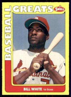1991 SWELL BASEBALL GREATS - #96 BILL WHITE ST. LOUIS CARDINALS - Image 1 of 2