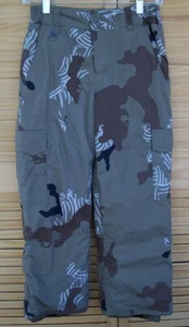 QUIKSILVER olive green camo ski pants~Youth Size S~Small~snow board~insulated~ - Picture 1 of 3