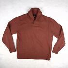 Jos A Bank Boat Neck Knit Cotton Sweater Brow V-Neck Mens Size XL