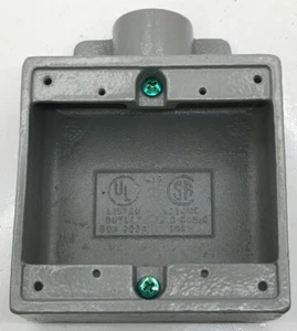 2FS-3M KILLARK DEVICE BOX 2-GANG SHALLO-WATT FEMALE 1-INCH - Picture 1 of 3