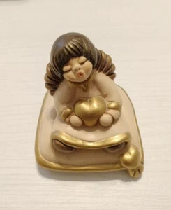 THUN Angelo con cuore dorato su cuscino. Fuori Produzione anno 1998. - Foto 1 di 7