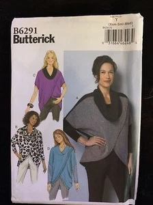 Butterick B6291 Pullover WrapCowl Shawl Collar Tunic Misses Size XXS SML MED - Picture 1 of 2