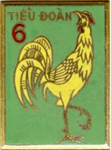 6° T.D,TIEU DOAN, Bataillon d’Infanterie, Garde, coq jaune, D.O.M.Dép (5755) - Picture 1 of 2
