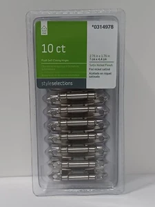 Bisagras de cierre automático al ras Style Selections 2,75X 1,75" 7Cm X 4,4Cm níquel satinado - Imagen 1 de 10