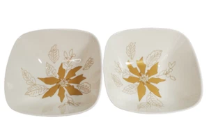 Cuencos de sopa de cereal (juego de 2) cuadrados de flor de pascua dorada por 222 Fifth - Imagen 1 de 7