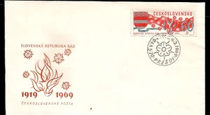 Slovak Republic 50th Anniversary 1969 Czechoslovakia First Day Cover FDC - Picture 1 of 3
